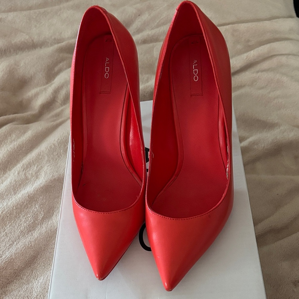 Aldo Vibrant Red Heels